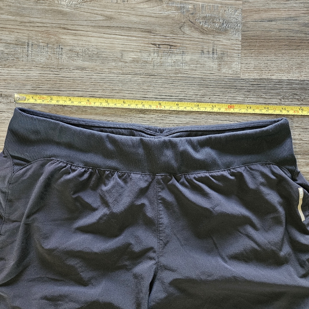 REI Co-Op Black Running Shorts With Attached Liner & Pull-On‎ Drawstring - Picture 3 of 10